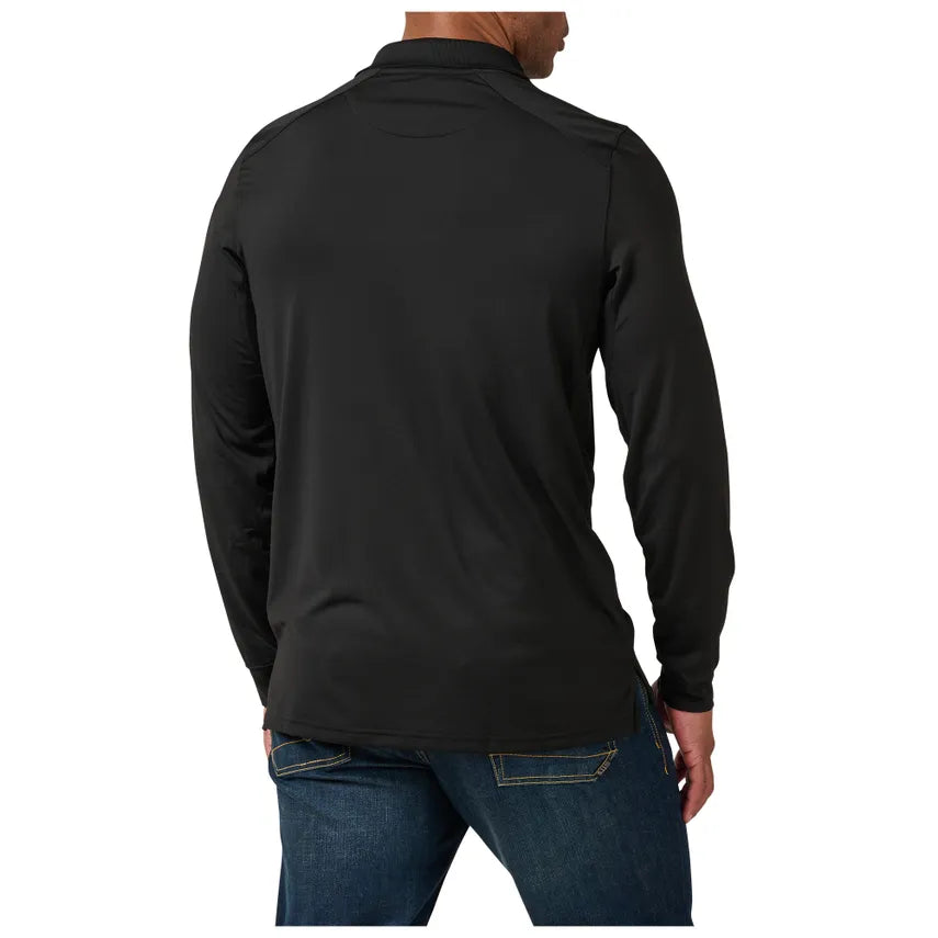 5.11 Helios Long Sleeve Mens Polo Shirt Black Outdoor Tactical Australia