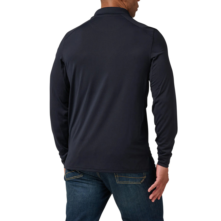 5.11 Helios Long Sleeve Mens Polo Shirt - Dark Navy Outdoor Tactical Australia