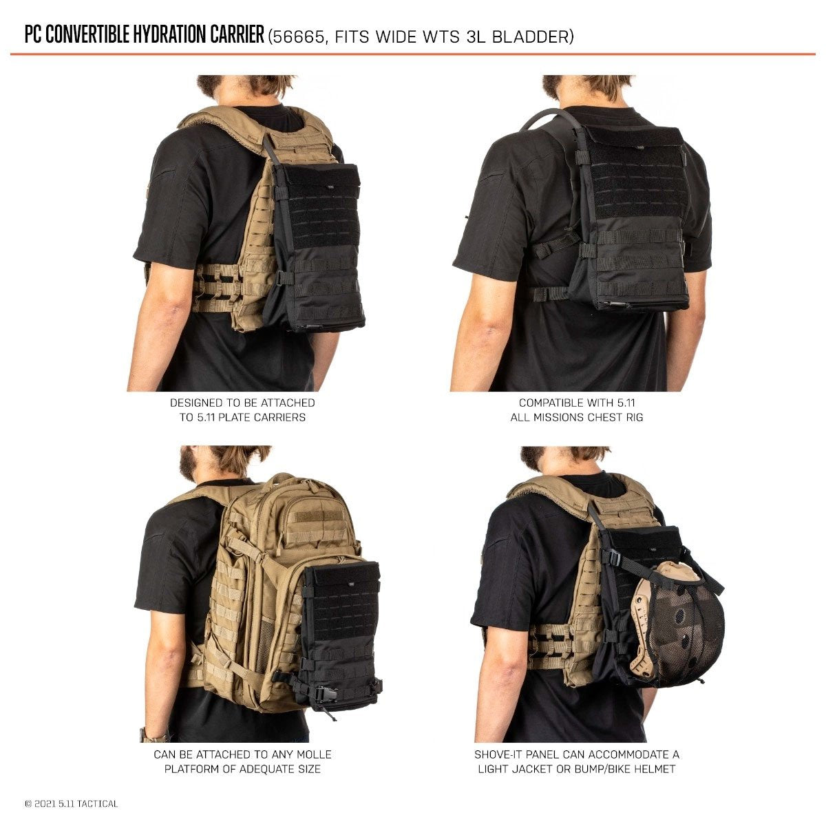 5.11 Tactical PC Convertible Hydration Carrier Outdoor Tactical Australia