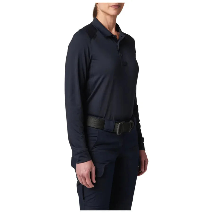 5.11 Tactical Women's Helios Long Sleeve Polo - Dark Navy