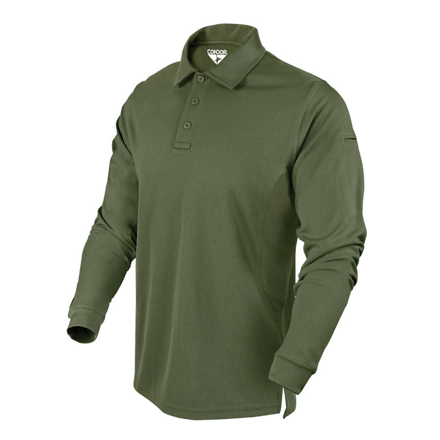 Condor Performance Long Sleeve Tactical Polo Olive Drab Small Outdoor Tactical Australia