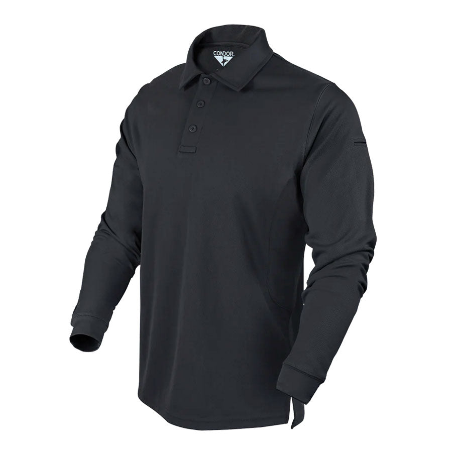 Condor Performance Long Sleeve Tactical Polo Black Small Outdoor Tactical Australia