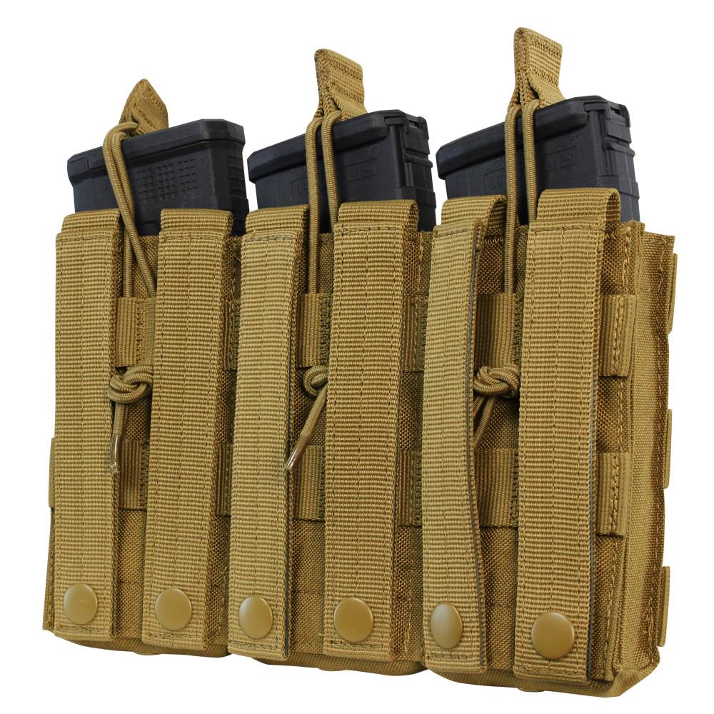 Condor Triple M4 Open Top Mag Pouch Olive Drab Outdoor Tactical Australia