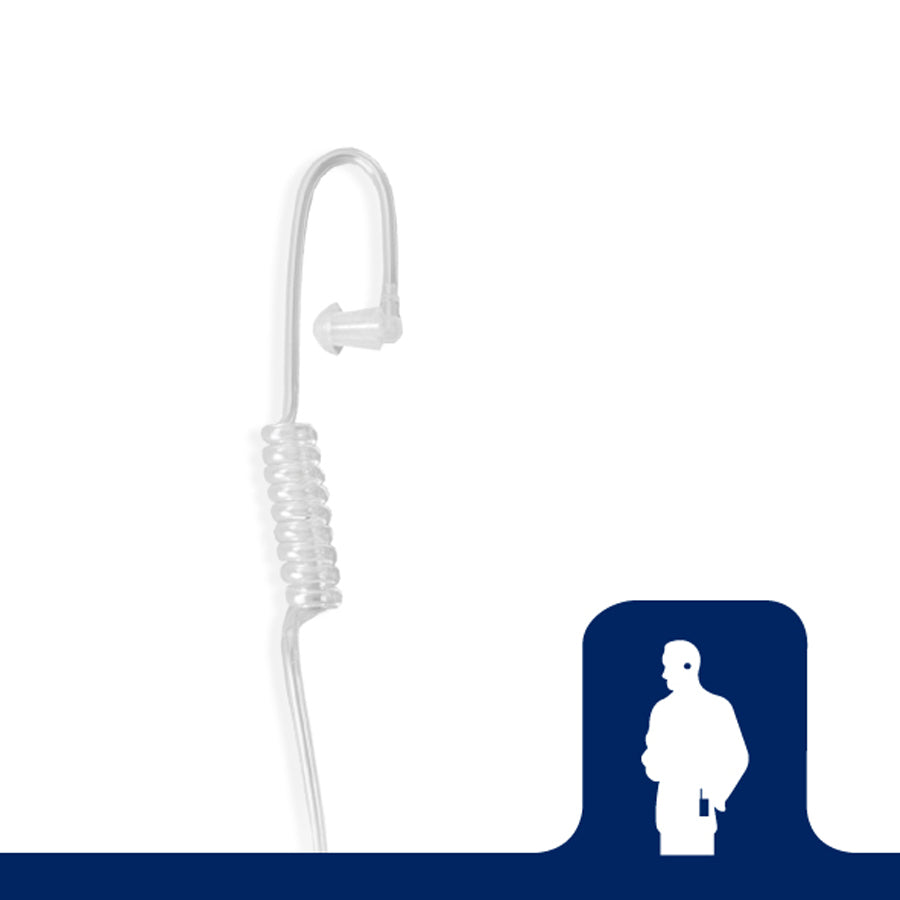 Earphone Connection Clear Tube Replacement (Coiled Acoustic Tube)