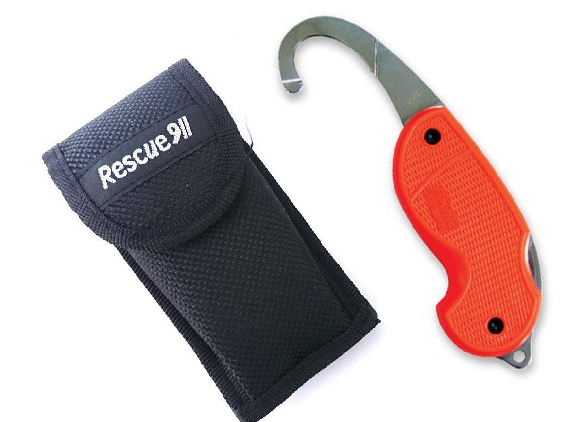 Hoffman Design Rescue 911 Tool Orange Handle With Sheath Outdoor Tactical Australia