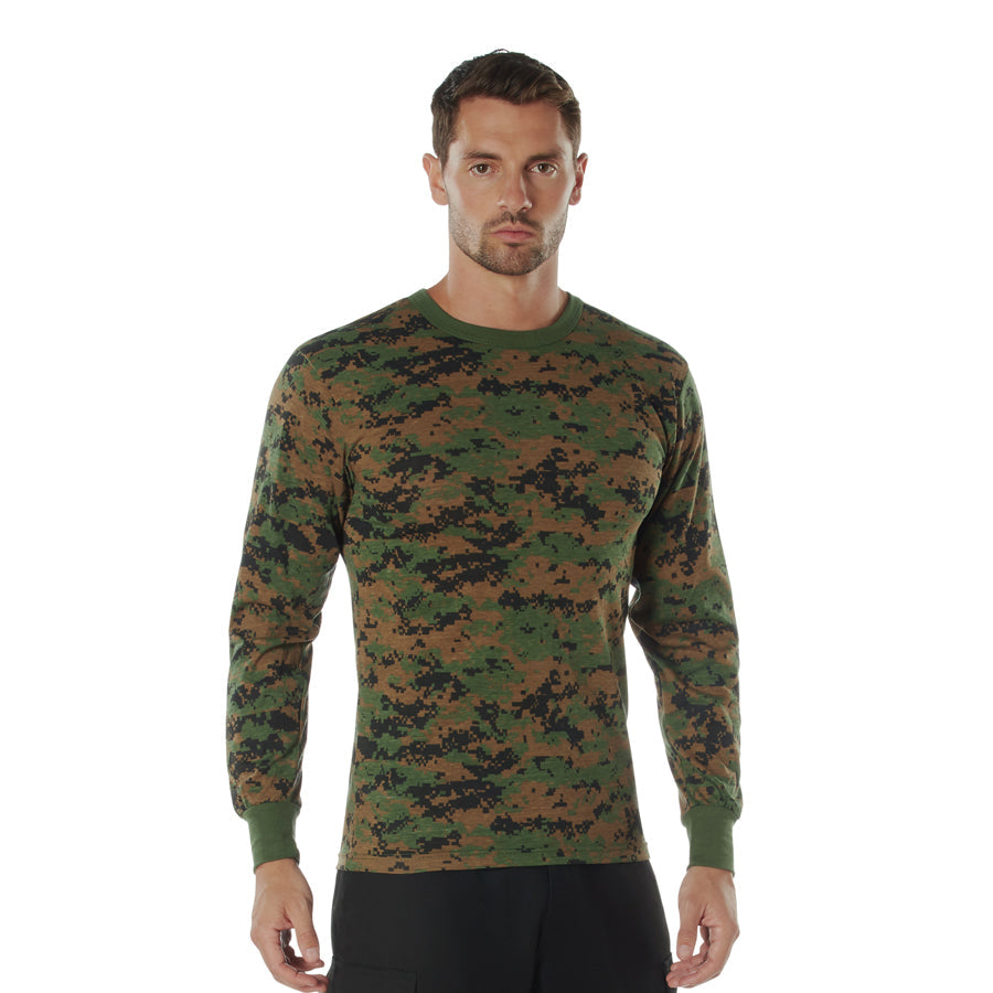 MilSpec Long Sleeve Digital Camo T-Shirt - Woodland Digital Camo Outdoor Tactical Australia
