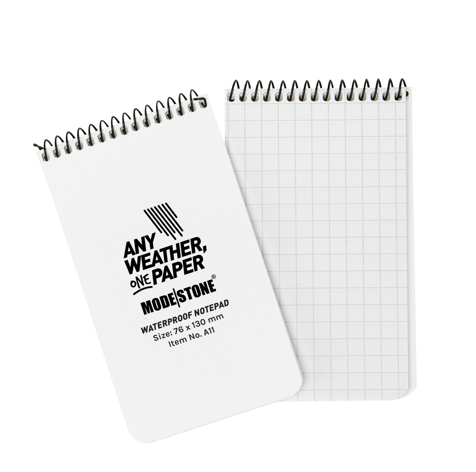 Modestone A11 Top Spiral Notepad 76x130mm 50 Sheets White Outdoor Tactical Australia