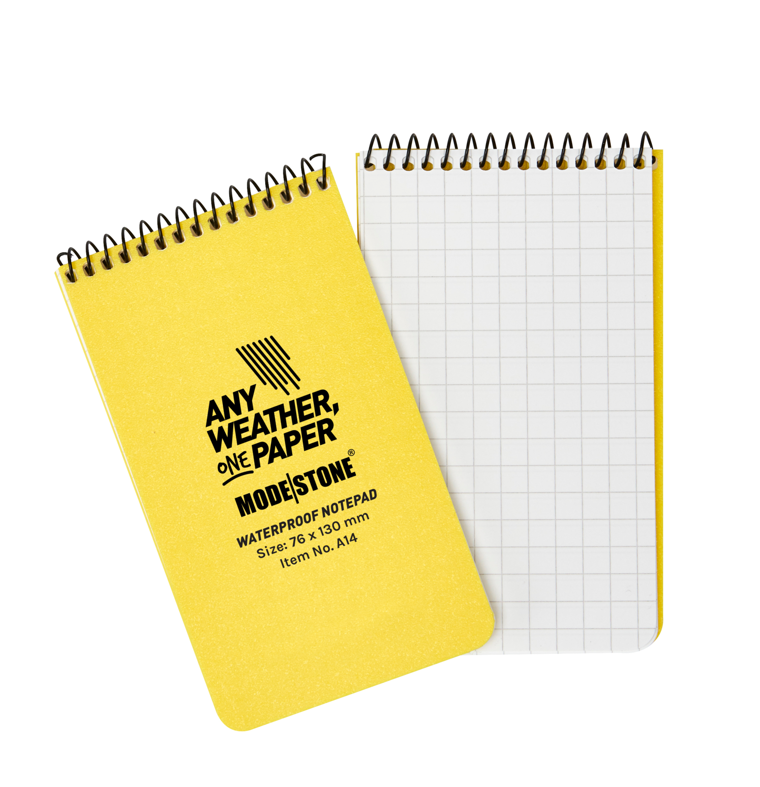 Modestone A14 Top Spiral Notepad 76x130mm 50 Sheets Yellow Outdoor Tactical Australia
