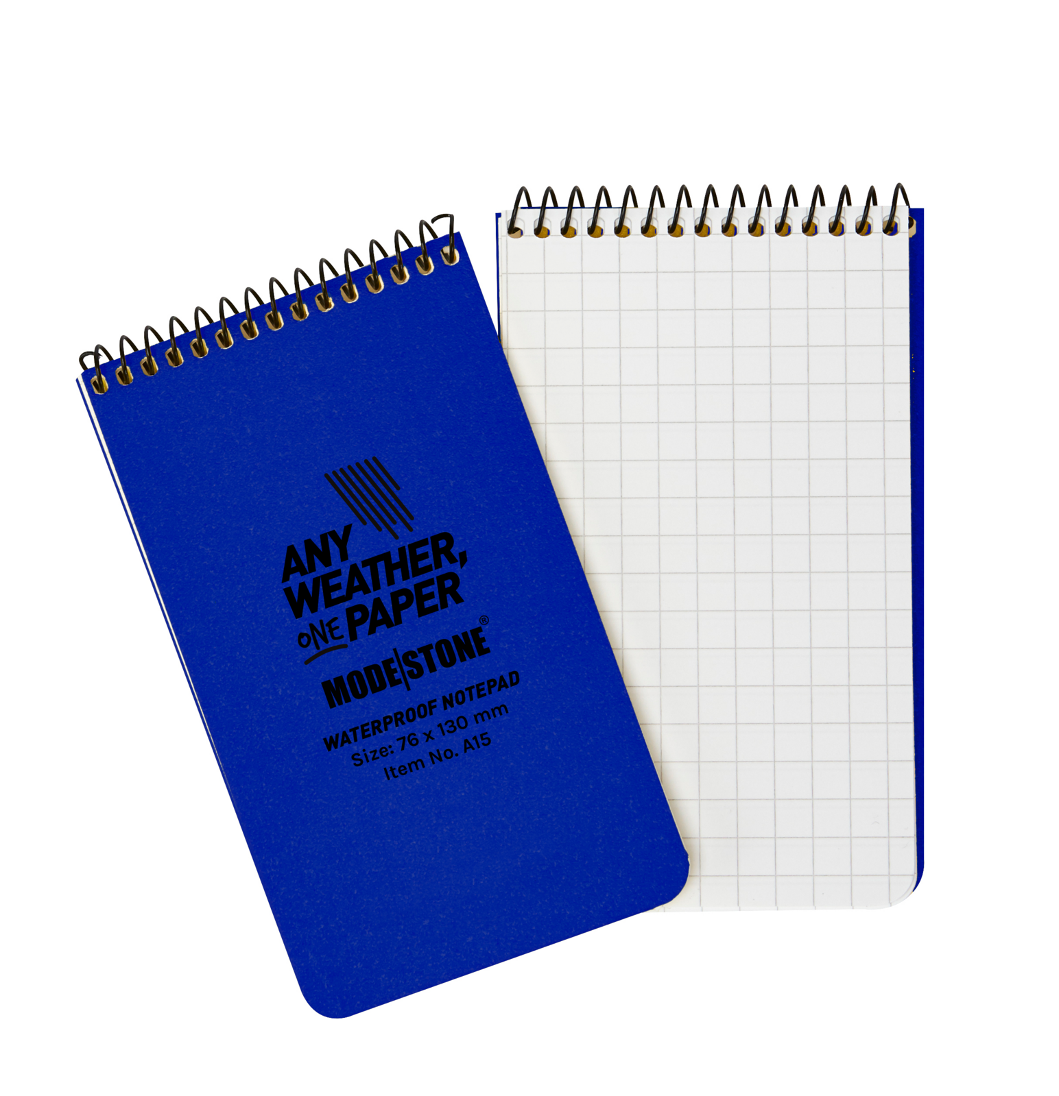 Modestone A16 Top Spiral Notepad 76x130mm 50 Sheets Blue Outdoor Tactical Australia