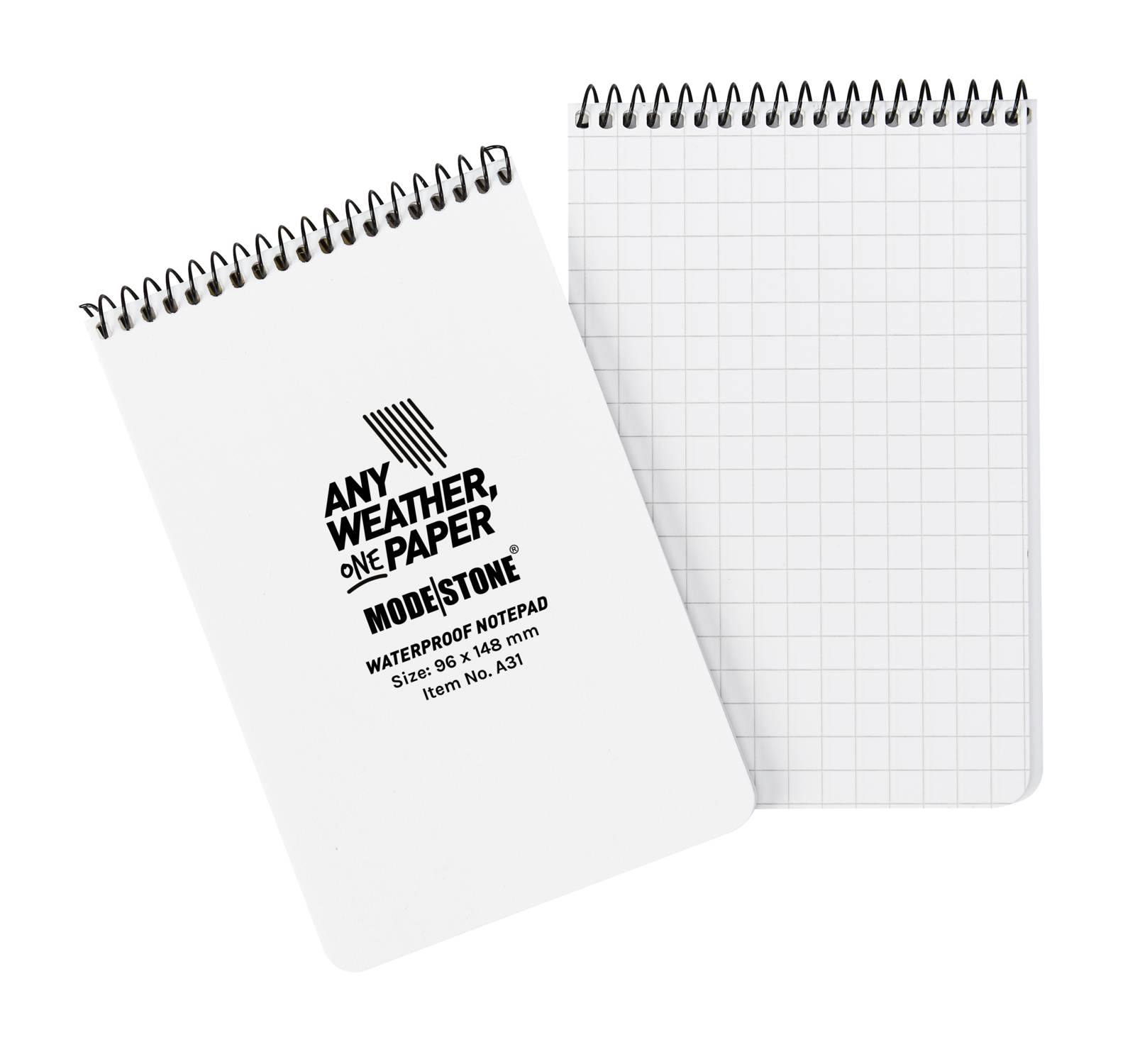 Modestone A31 Top Spiral Notepad 96x148mm 50 Sheets White Outdoor Tactical Australia