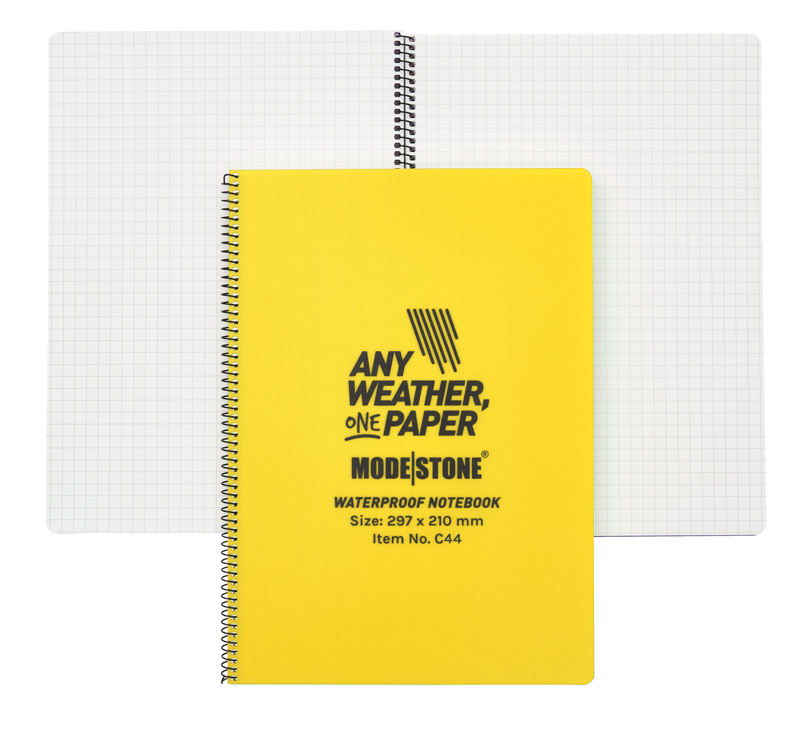 Modestone C44 Side Spiral Notepad A4 210x297mm 50 Sheets Yellow Outdoor Tactical Australia