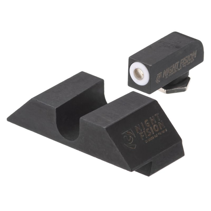 Night Fision Night Sight Set for Glock 17/19/34 White Front/U Notch Blank Rear Outdoor Tactical Australia