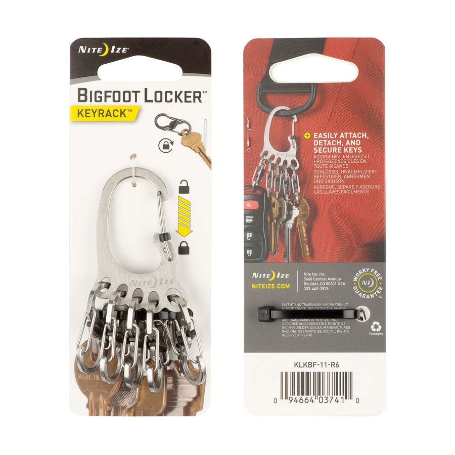 Nite Ize BigFoot Locker KeyRack Stainless Steel Outdoor Tactical Australia