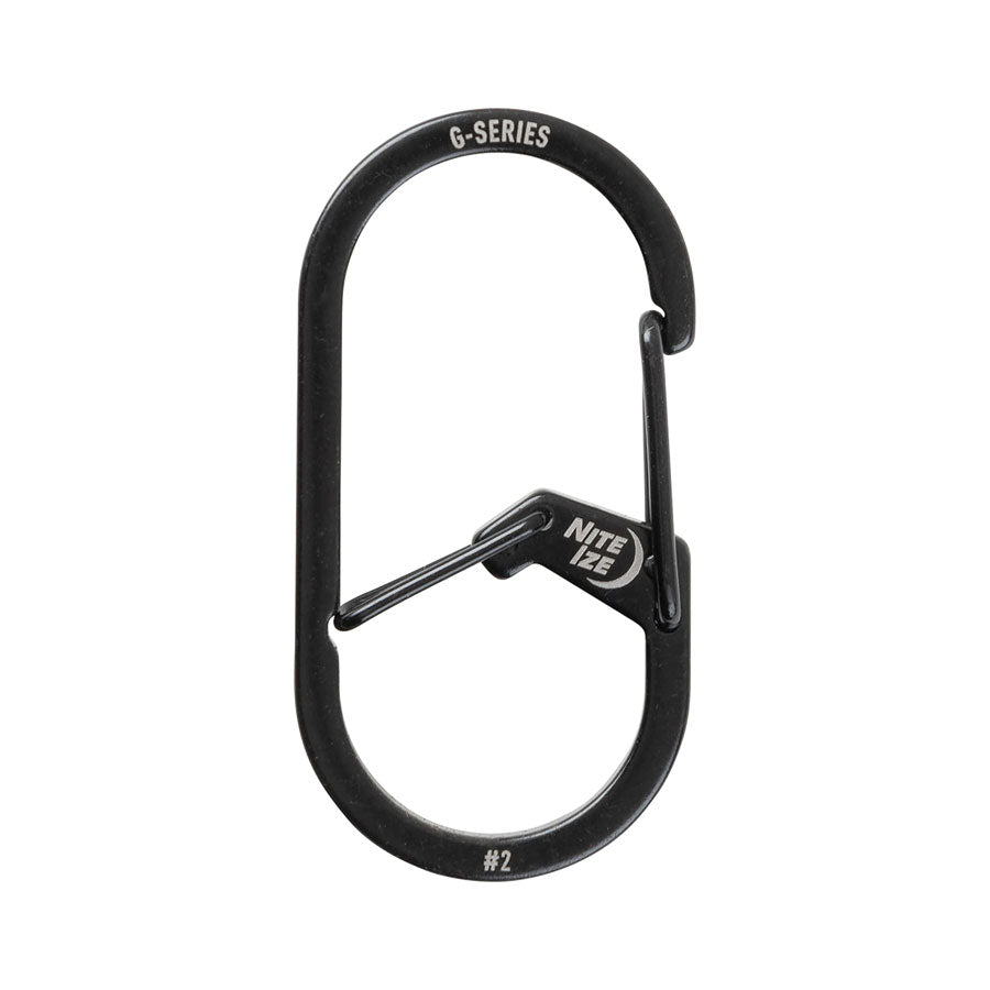Nite Ize G-Series Dual Chamber Carabiner #2 Black Outdoor Tactical Australia