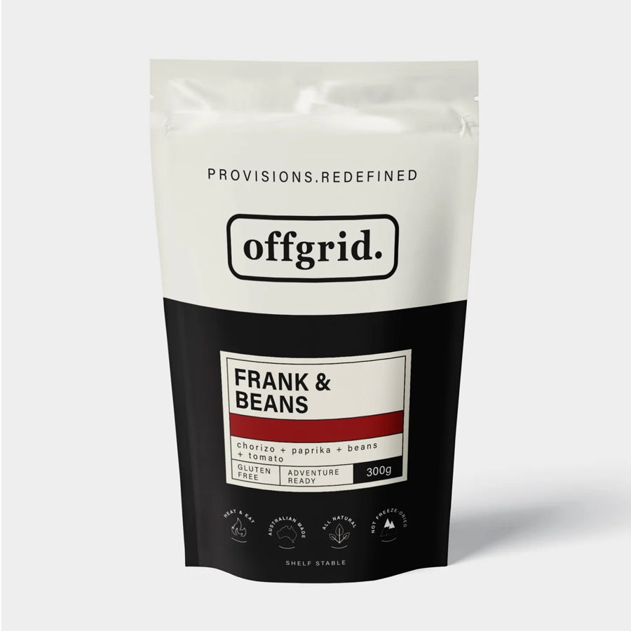 Offgrid Provisions Frank & Beans - Heat & Eat Meal Outdoor Tactical Australia