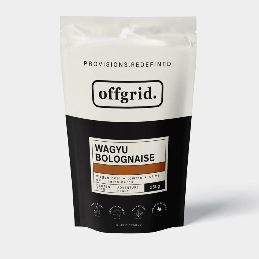 Offgrid Provisions Wagyu Bolognaise - Heat & Eat Meal Outdoor Tactical Australia