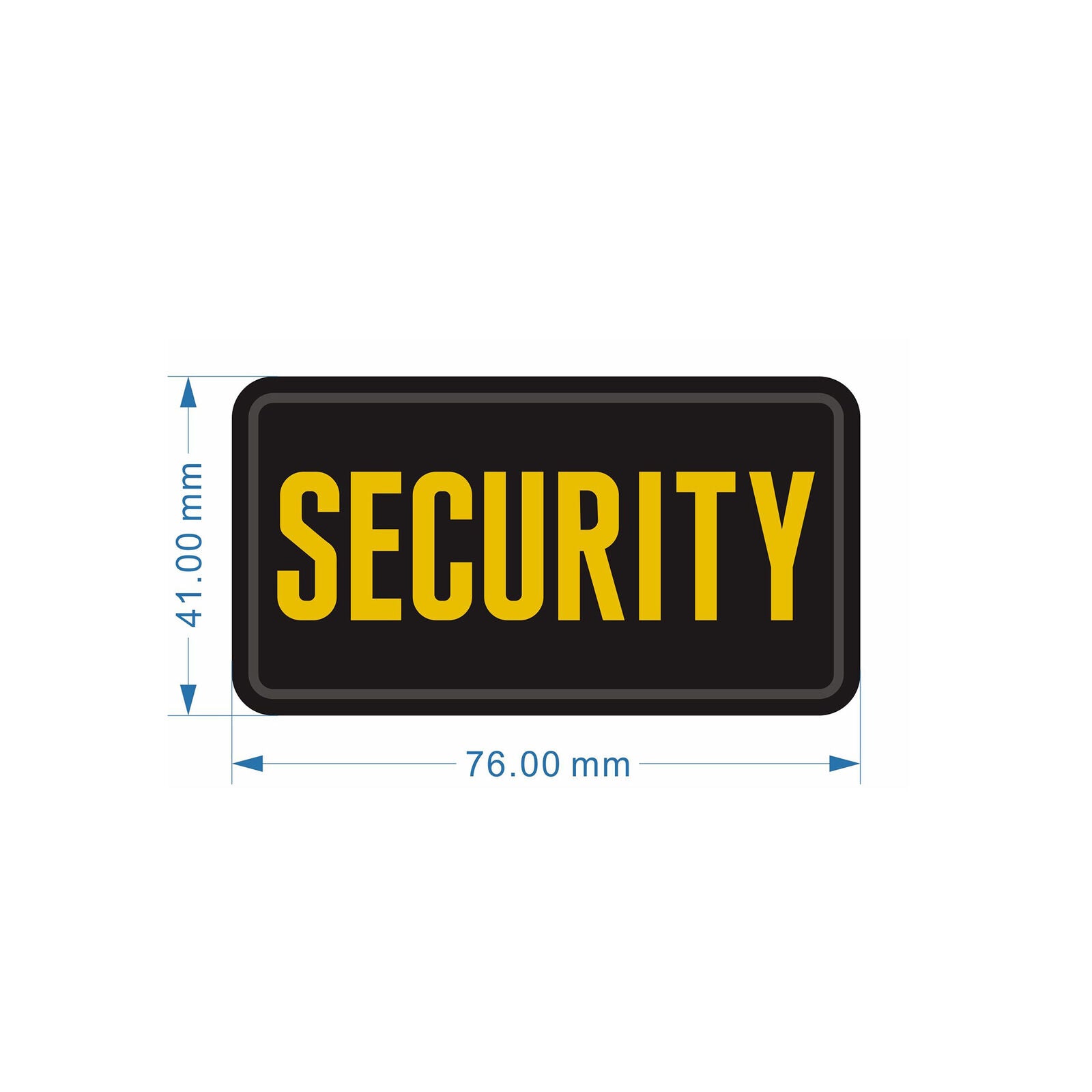 Outback Tactical 3D PVC Rubberised SECURITY Patches Various Sizes and Colours Small (76mm x 41mm) Yellow Outdoor Tactical Australia