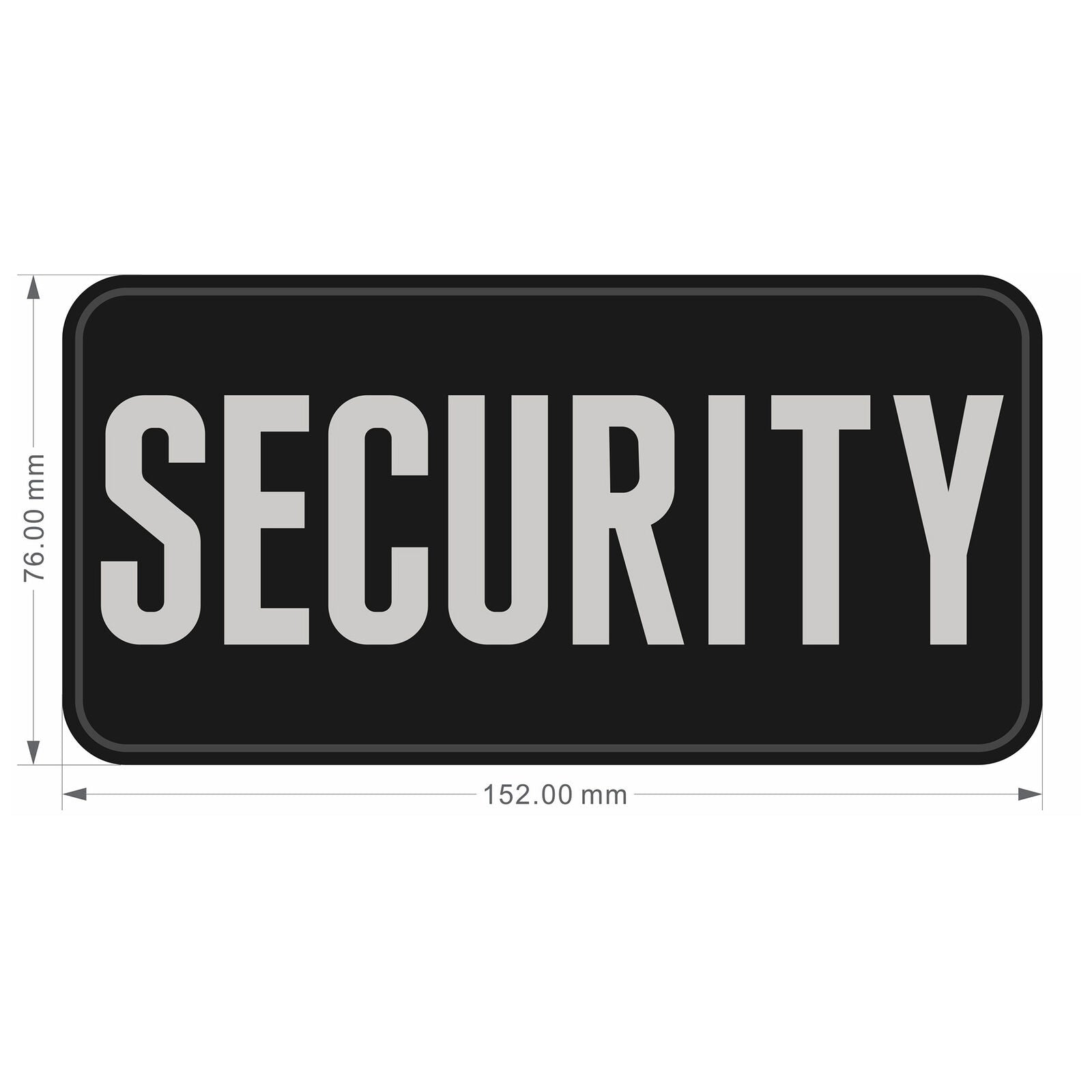Outback Tactical 3D PVC Rubberised SECURITY Patches Various Sizes and Colours Medium Tall (152mm x 76mm) White Outdoor Tactical Australia