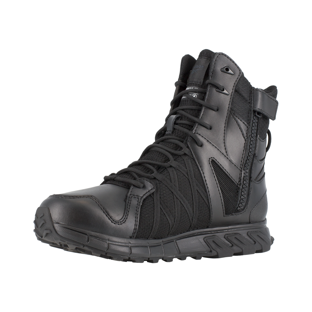 Reebok Tactical Men's 8 Inch Trailgrip Tactical Side Zip Waterproof Boots Black RB3455 Outdoor Tactical Australia