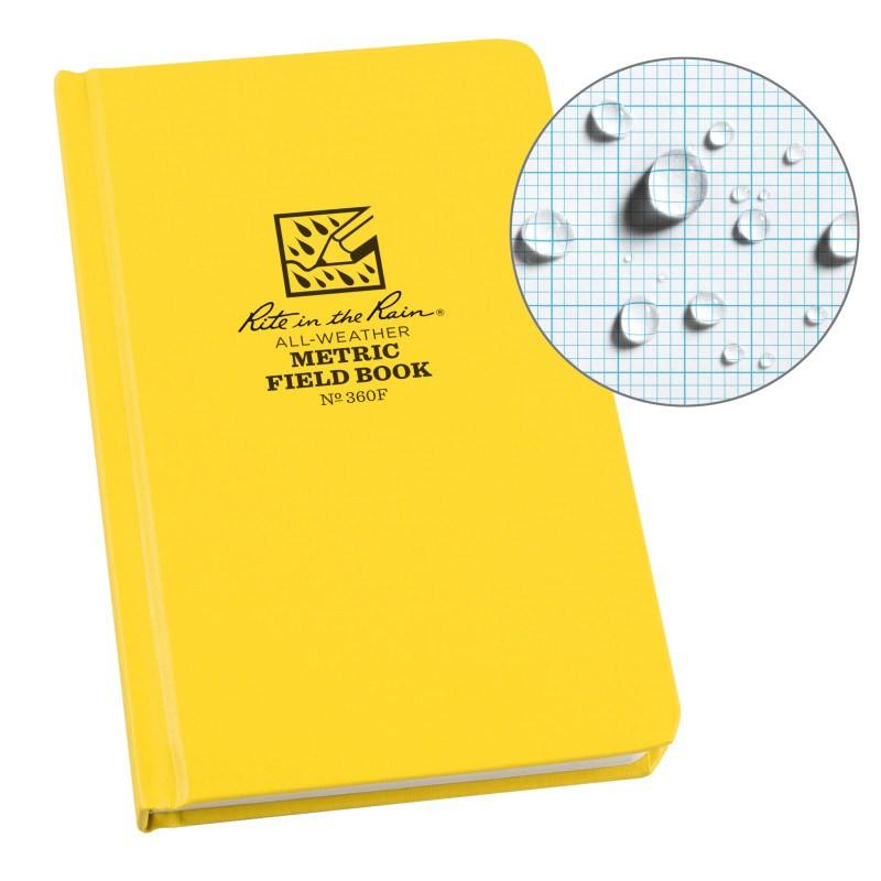 Rite in the Rain No360F Hard Cover Book Metric Field Yellow Outdoor Tactical Australia