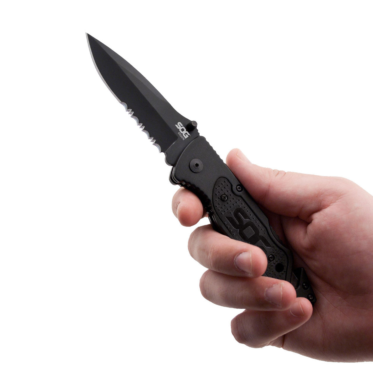 SOG Escape Bead Blast Knife and Rescue Tool Black Outdoor Tactical Australia