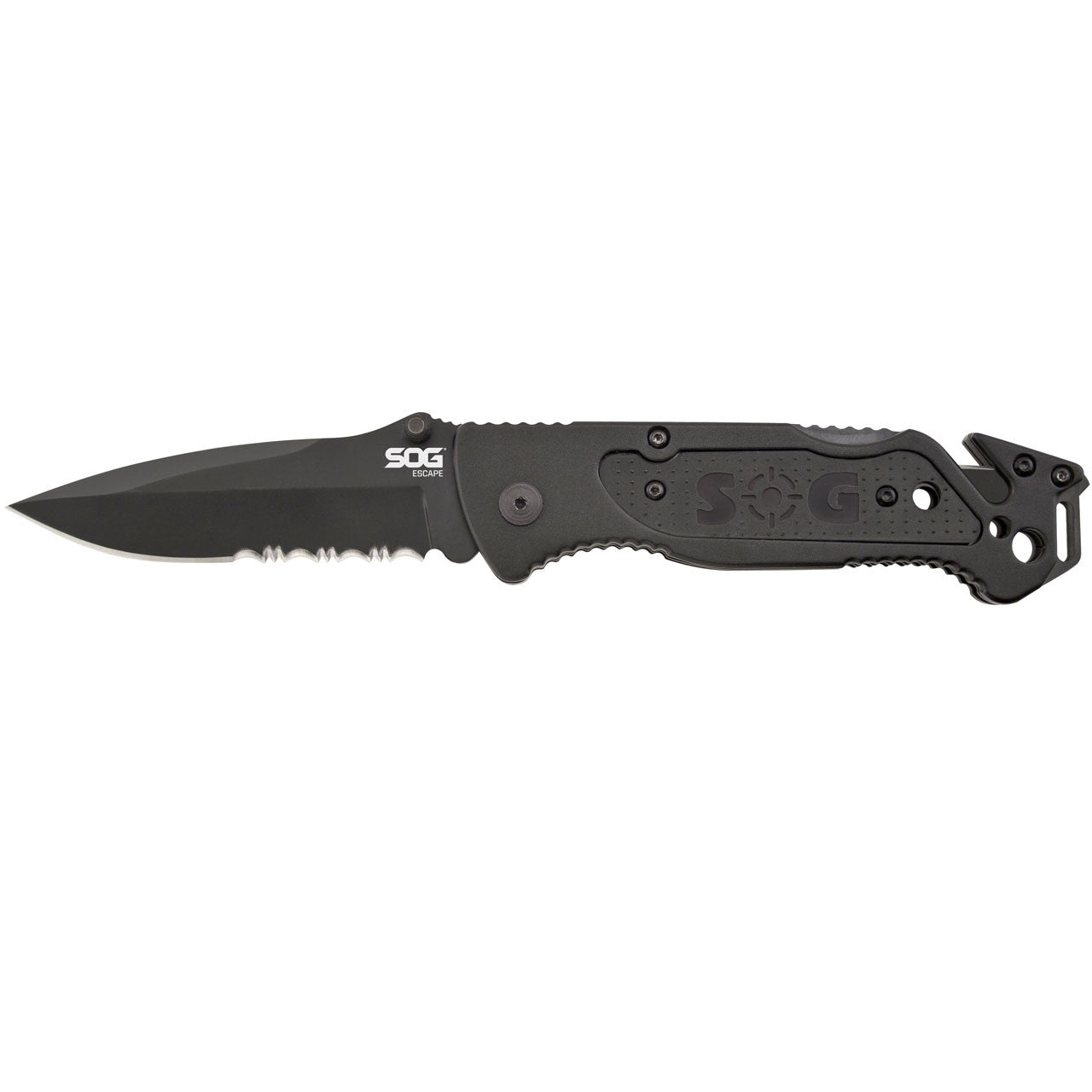 SOG Escape Bead Blast Knife and Rescue Tool Black Outdoor Tactical Australia