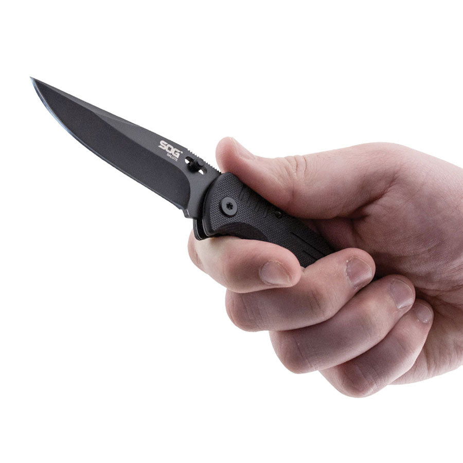 SOG Salute Mini Black Plain Edge Knife Outdoor Tactical Australia