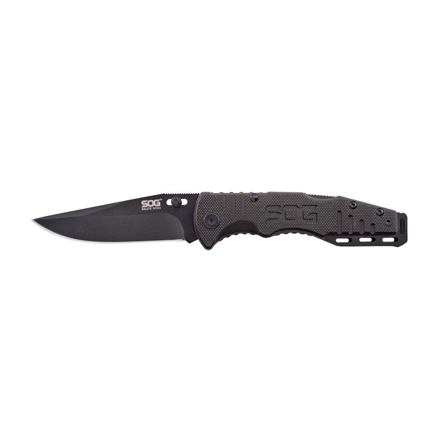 SOG Salute Mini Black Plain Edge Knife Outdoor Tactical Australia