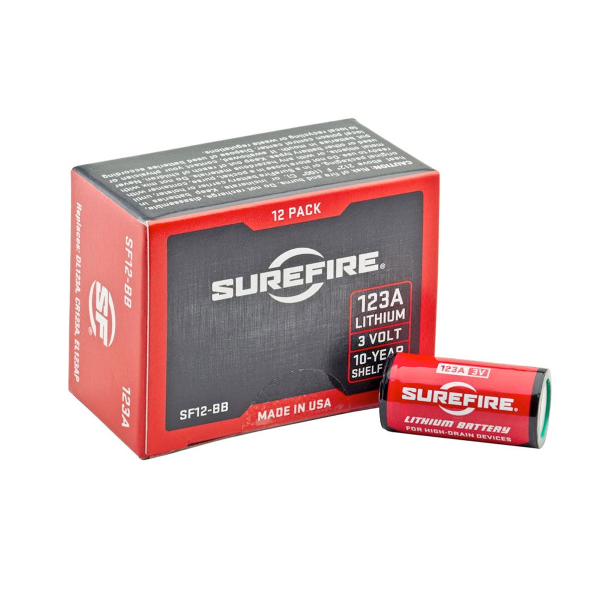 SureFire 123A Lithium Batteries 12 Outdoor Tactical Australia