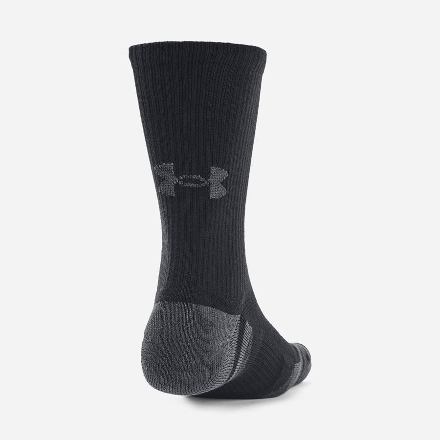 Under Armour Unisex Performance Tech 3-Pack Crew Socks Black Outdoor Tactical Australia