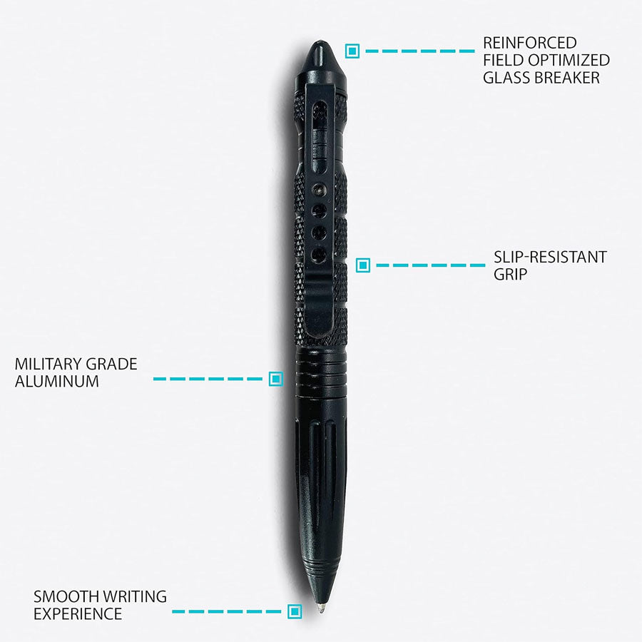 Uzi Tac Pen 2 with Glass Breaker Black Outdoor Tactical Australia
