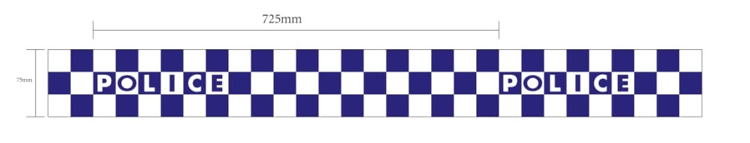 VTS Police Barricade Tape Blue and White Checkered Reflective 1000ft Roll Outdoor Tactical Australia