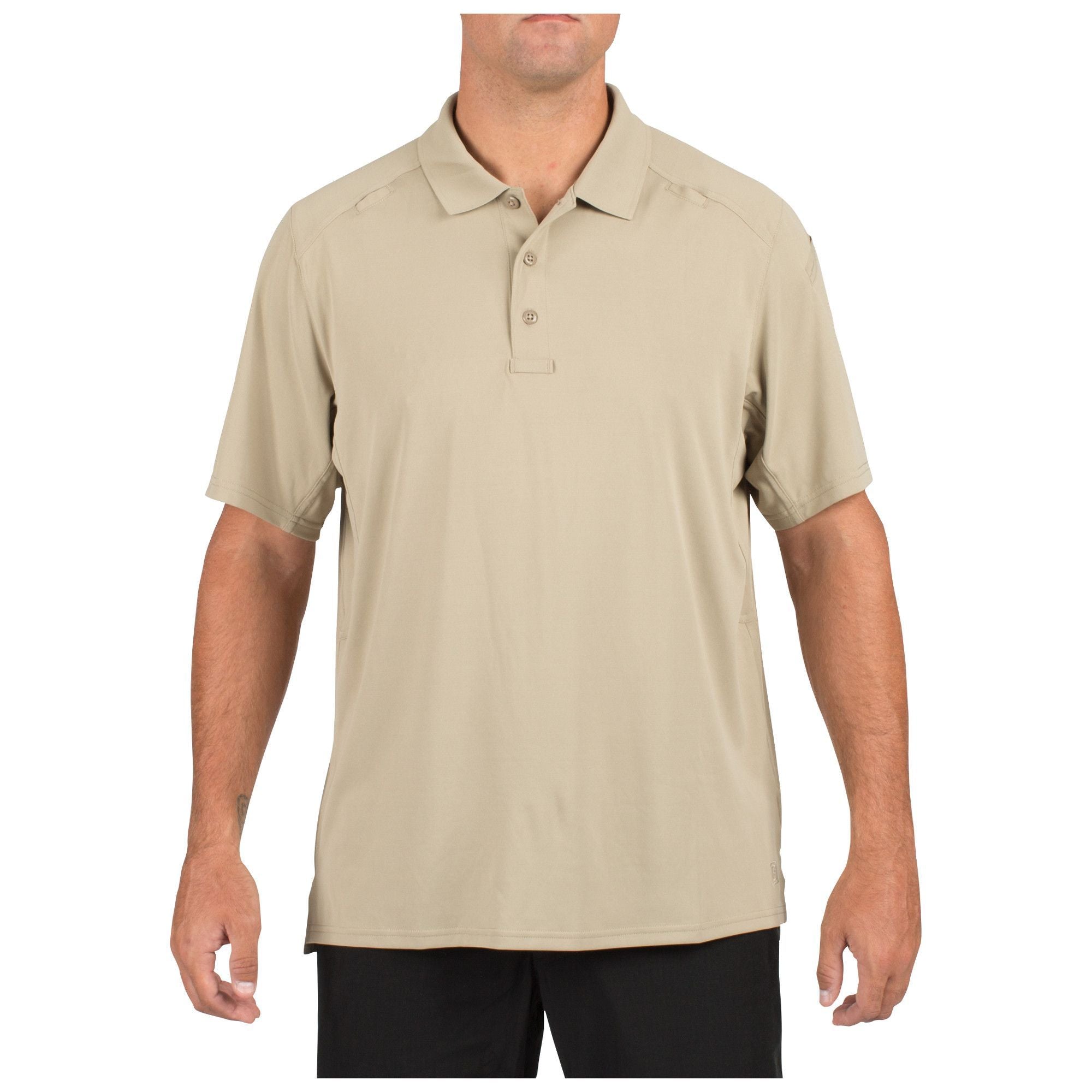 5.11 Helios Short Sleeve Polo Silver Tan Short Sleeve Polos 5.11 Tactical Small Tactical Gear Supplier Tactical Distributors Australia