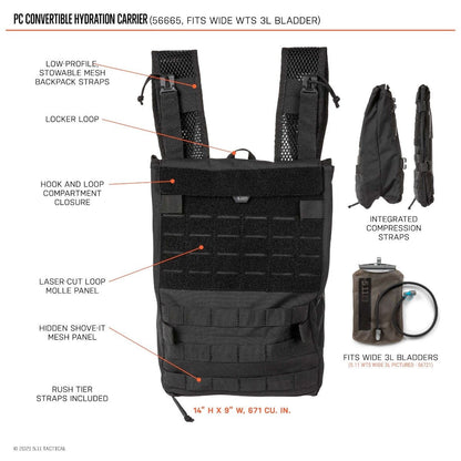 5.11 Tactical PC Convertible Hydration Carrier Outdoor Tactical Australia