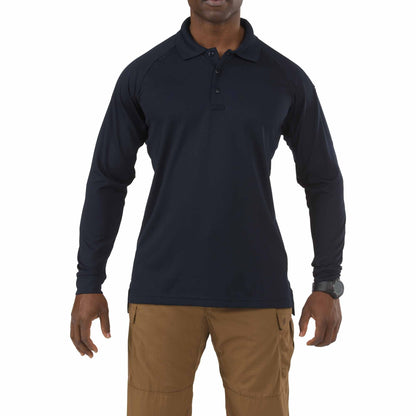 5.11 Tactical Performance Long Sleeve Polo Shirts Dark Navy Extra Small Outdoor Tactical Australia