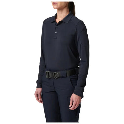 5.11 Tactical Women's Helios Long Sleeve Polo - Dark Navy