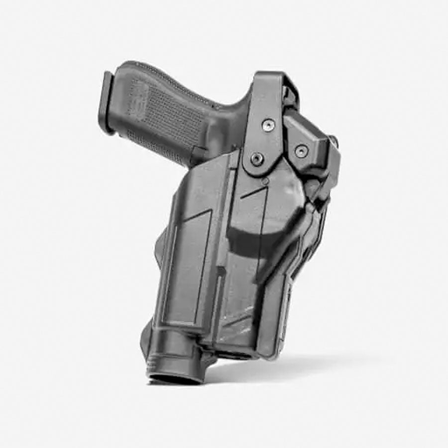 Alien Gear Rapid Force Duty Holster for Glock 17 - Matte Finish Level 3 Retention Light Bearing Right Hand Belt Slide - Low Ride No Quick Disconnect Outdoor Tactical Australia
