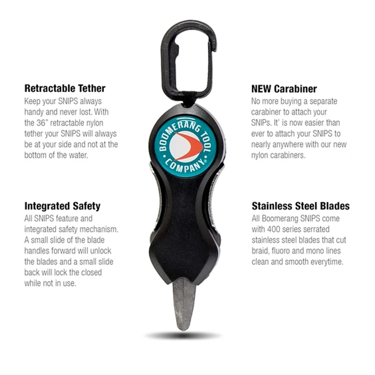 Boomerang Tool Company Long SNIP Line Cutter Fly Fishing Accessory for Trimming Flies and Fishing Line Outdoor Tactical Australia