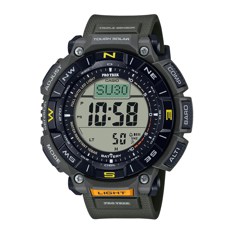 Casio Pro Trek Solar Triple Sensor Watch Green Outdoor Tactical Australia