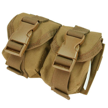 Condor Tactical MA14 MOLLE Modular Military Double Frag Grenade Pouch Coyote Brown (498) Outdoor Tactical Australia