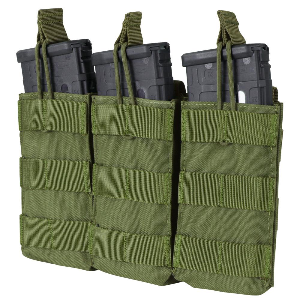 Condor Triple M4 Open Top Mag Pouch Olive Drab Outdoor Tactical Australia