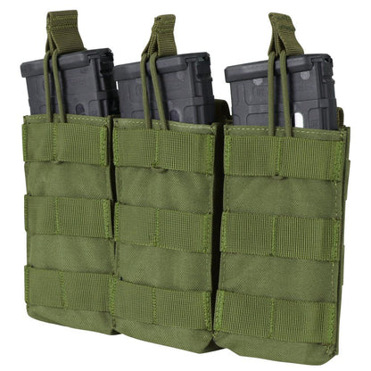 Condor Triple M4 Open Top Mag Pouch Olive Drab Outdoor Tactical Australia