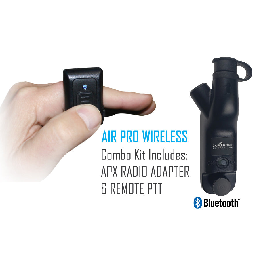 Earphone Connection Bluetooth Adapter and Remote Switch for Motorola XPR/APX with on/off switch, accessory jack and dual pairing