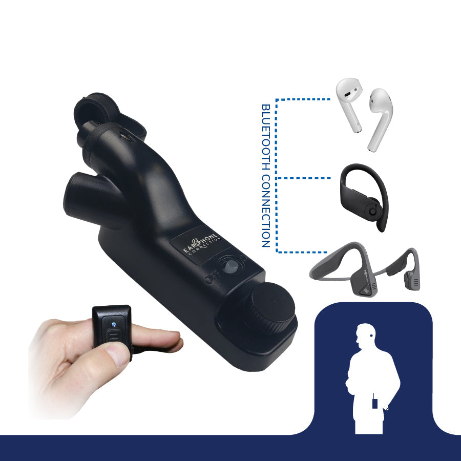 Earphone Connection Bluetooth Adapter and Remote Switch for Motorola XPR/APX with on/off switch, accessory jack and dual pairing