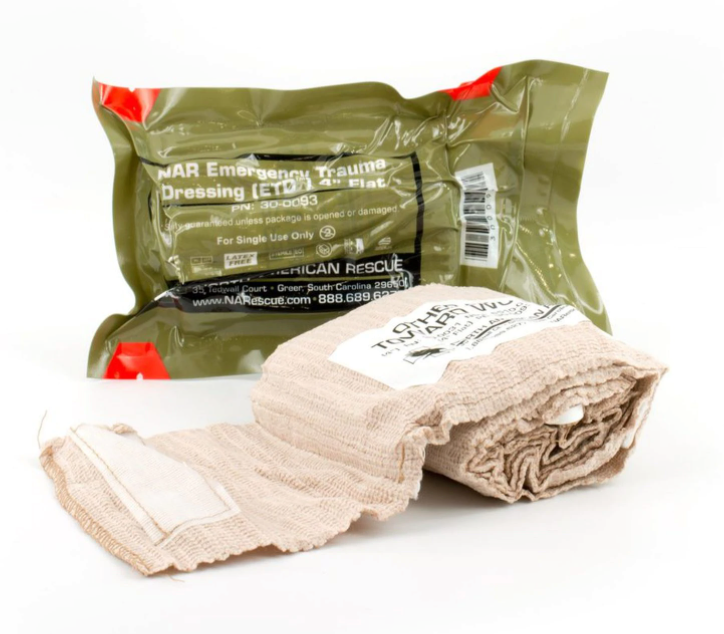 ETD Emergency Trauma Dressing 4" Flat Pack Outdoor Tactical Australia