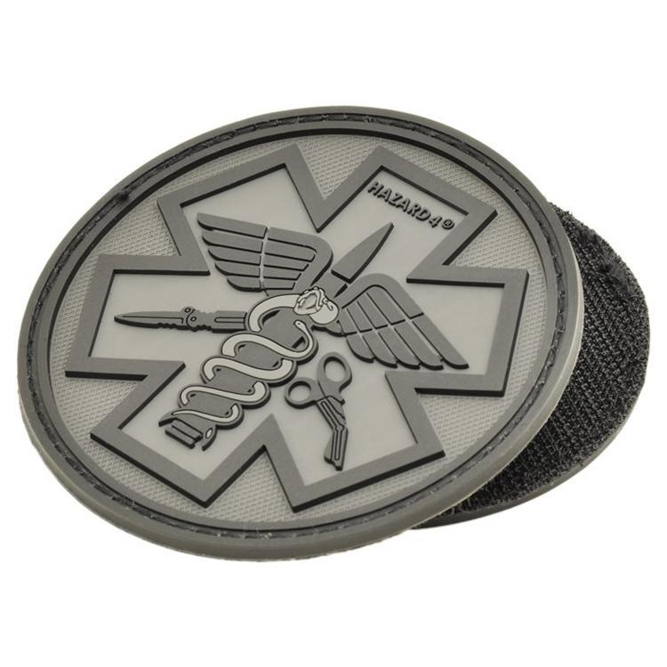 Hazard 4 Battle Paramedic Rubber Velcro Patch Black Outdoor Tactical Australia