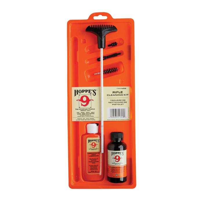 Hoppe's Guncare Pistol & Rifle Cleaning Kit with Aluminium Rod Clam Packaging .22 Outdoor Tactical Australia
