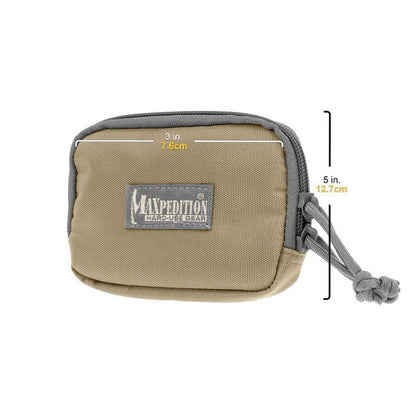 Maxpedition Hook & Loop 3x 5 Inches Zipper Pocket Khaki Foliage Outdoor Tactical Australia