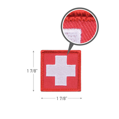 MilSpec White Cross Red Morale Patch Outdoor Tactical Australia