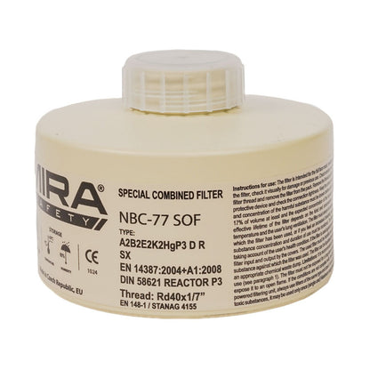 Mira Safety CBRN Gas Mask Filter NBC77 SOF 40mm Thread Canister Sandstone Outdoor Tactical Australia
